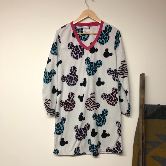 Disney Mickey Long Fleece Night Gown - Picture 1 of 3